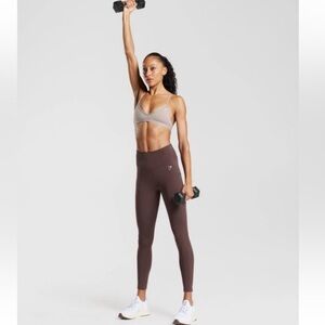 Gymshark High Waisted Pocket Leggings - Chocolate Brown